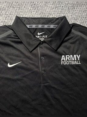Army Football Polo Nike Dri-Fit Black Knights Golf Shirt Black Men’s Size Medium